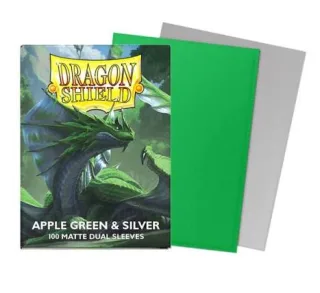 Dragon Shield - Standard Sleeves - Apple Green & Silver