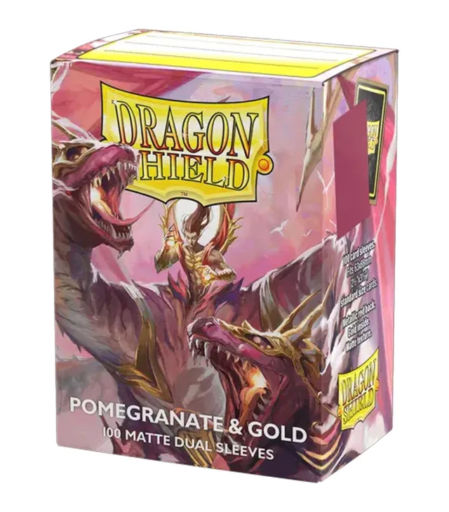 Dragon Shield - Standard Sleeves - Pomegrenate & Gold