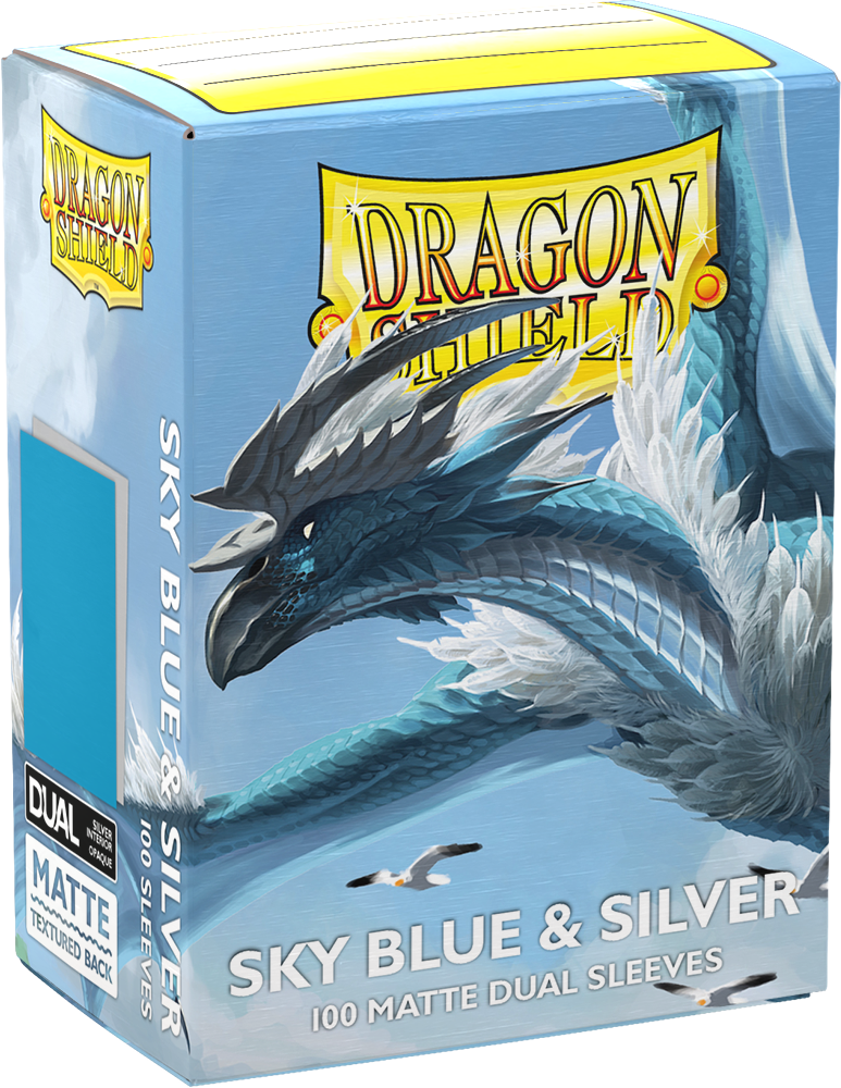 Dragon Shield - Standard Sleeves - Sky Blue & Silver