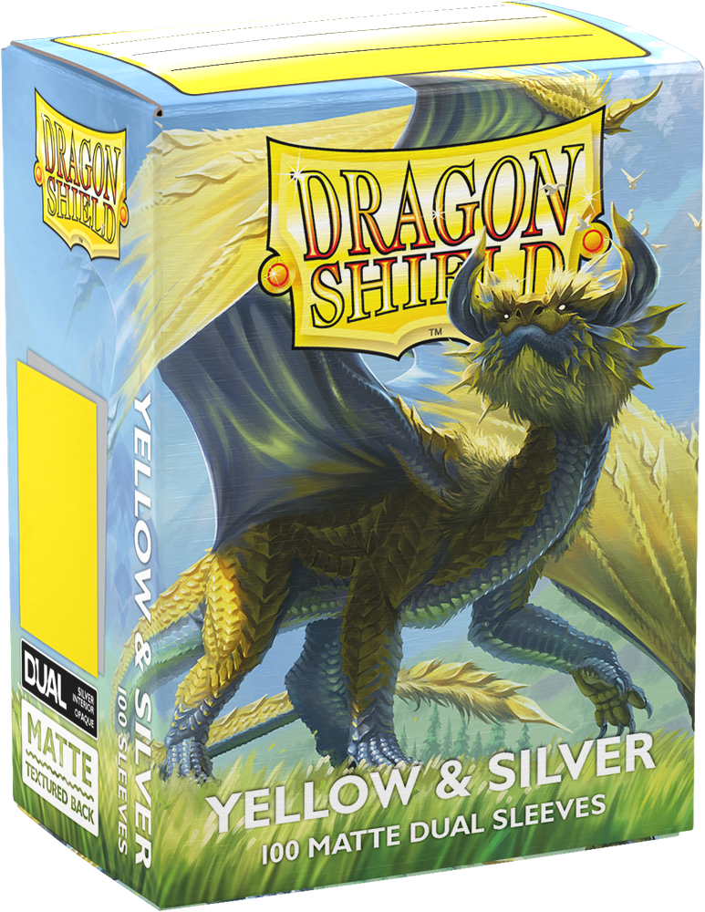 Dragon Shield - Standard Sleeves - Yellow & Silver