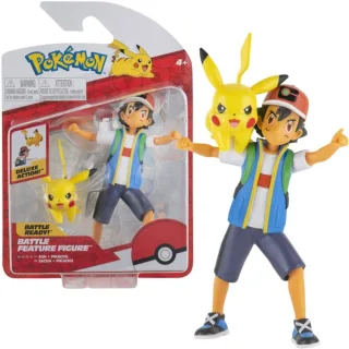 Figurine Sacha et Pikachu